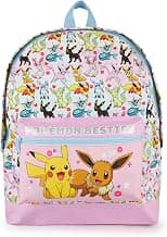 Pokémon Backpack for Kids | Options for Girls and Boys Pikachu, Eevee, Charizard, Gengar, Meowth | GOTTA CATCH 'EM ALL Kids Character Bag | Adjustable Shoulder Straps, Front Pocket | Back to School - متتبع أسعار Amazon.sa