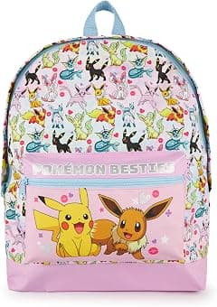 Pokémon Backpack for Kids | Options for Girls and Boys Pikachu, Eevee, Charizard, Gengar, Meowth | GOTTA CATCH 'EM ALL Kids Character Bag | Adjustable Shoulder Straps, Front Pocket | Back to School - متتبع أسعار Amazon.sa
