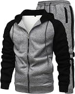 GXAMOY Men's 2 Pieces Tracksuits Running Sports Suits Drawstring Waistband Sweatsuit - Best Deal Finder