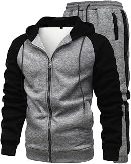 GXAMOY Men's 2 Pieces Tracksuits Running Sports Suits Drawstring Waistband Sweatsuit - Best Deal Finder