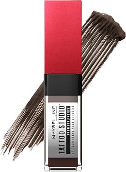 Maybelline Tattoo Studio Brow Styling Gel, Waterproof Eyebrow Make Up, Brow Tint for Up to 36HR Wear, Deep Brown, 1 Count - دليلك لأفضل العروض
