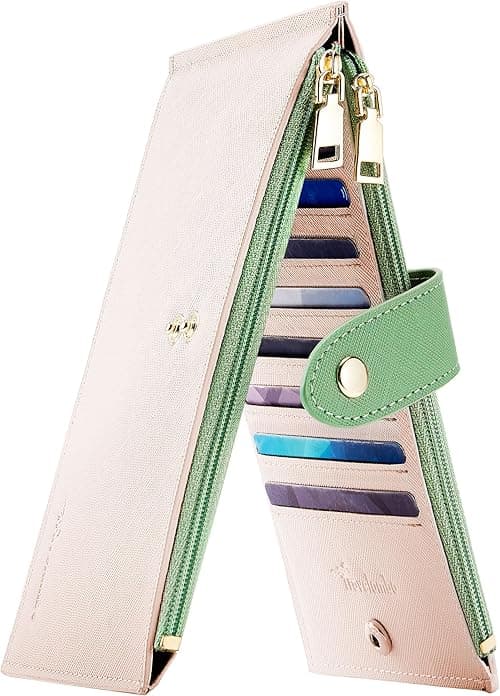 Travelambo RFID Wallet Women Large Size Bifold Multi Card Wallet Case with Zipper Pocke Credit Card Holder for Women on Amazon.ae - Price Tracker