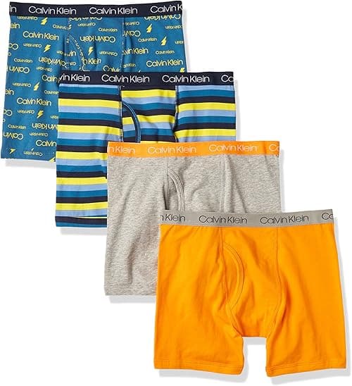 Calvin Klein boys Calvin Klein Boys Underwear 4 Pack Boxer Briefs Value Pack Boxer Briefs on Amazon.ae - Price Tracker