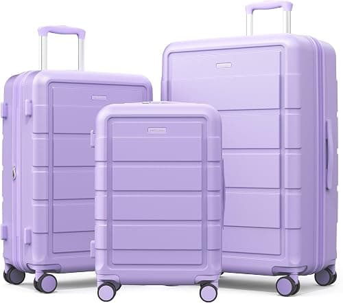 SHOWKOO Suitcase Hard Shell Expandable Durable PC+ABS Lightweight Travel Luggage High Capacity with Double Spinner Wheels and TSA Lock on Amazon.ae - Price Tracker