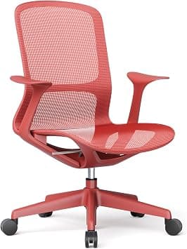 Navo, WAVE Chair Ergonomic Mesh Office Chair | S Curve Design with Tilt Function | Fixed Armrests | Nylon Base | Supportive Desk Chairs for Adults كرسي (Red) on Amazon.ae - Price Tracker