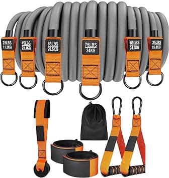 Oasisgalore Fitness Resistance Bands Set for Workout,home Gym Resistance Bands Handles Muscle Training أحبال مطاطية مقاومة - معدات رياضية للمتدربين - Best Deal Finder