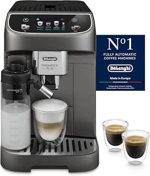 De'Longhi Magnifica Plus ECAM320.70.SB, Automatic Coffee Machine with Hot LatteCrema for Automatic Cappuccino, Color Touch Screen, Double Espresso Function, X2 Function, Titanium Black on Amazon - Best Deal Finder