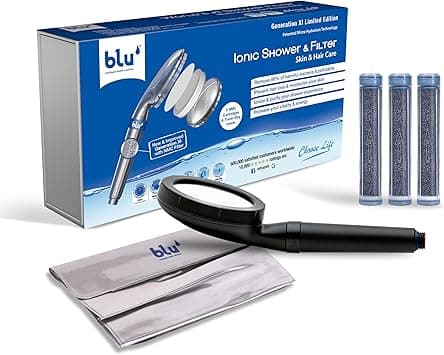 blu Ionic Shower Head and Shower Filter - Handheld - Removes Chlorine & Harmful Pollutants - Prevent Hair Loss & Moisturize Your Skin, Matt Black on Amazon.ae - Price Tracker