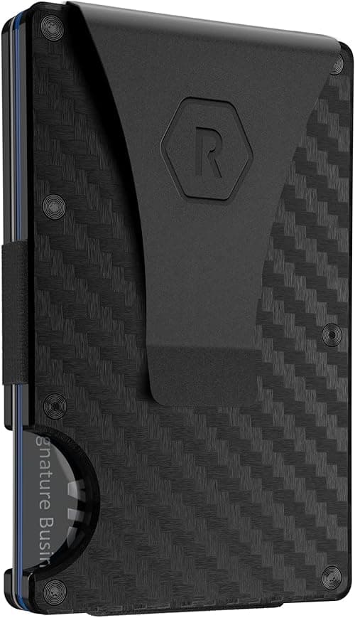 The Ridge Authentic Minimalist Carbon Fiber RFID Blocking Wallet | Money Clip | Slim Wallet for Men | Carbon Fiber Wallet on Amazon.ae - Price Tracker