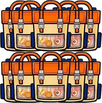 YelaJoy 30 PCS Goodie Bags with Stand-up Bottom, Orange Party Favor Bags,Cute Snack Candy Bag for Birthday, Back to School, Classroom on Amazon.ae - Price Tracker