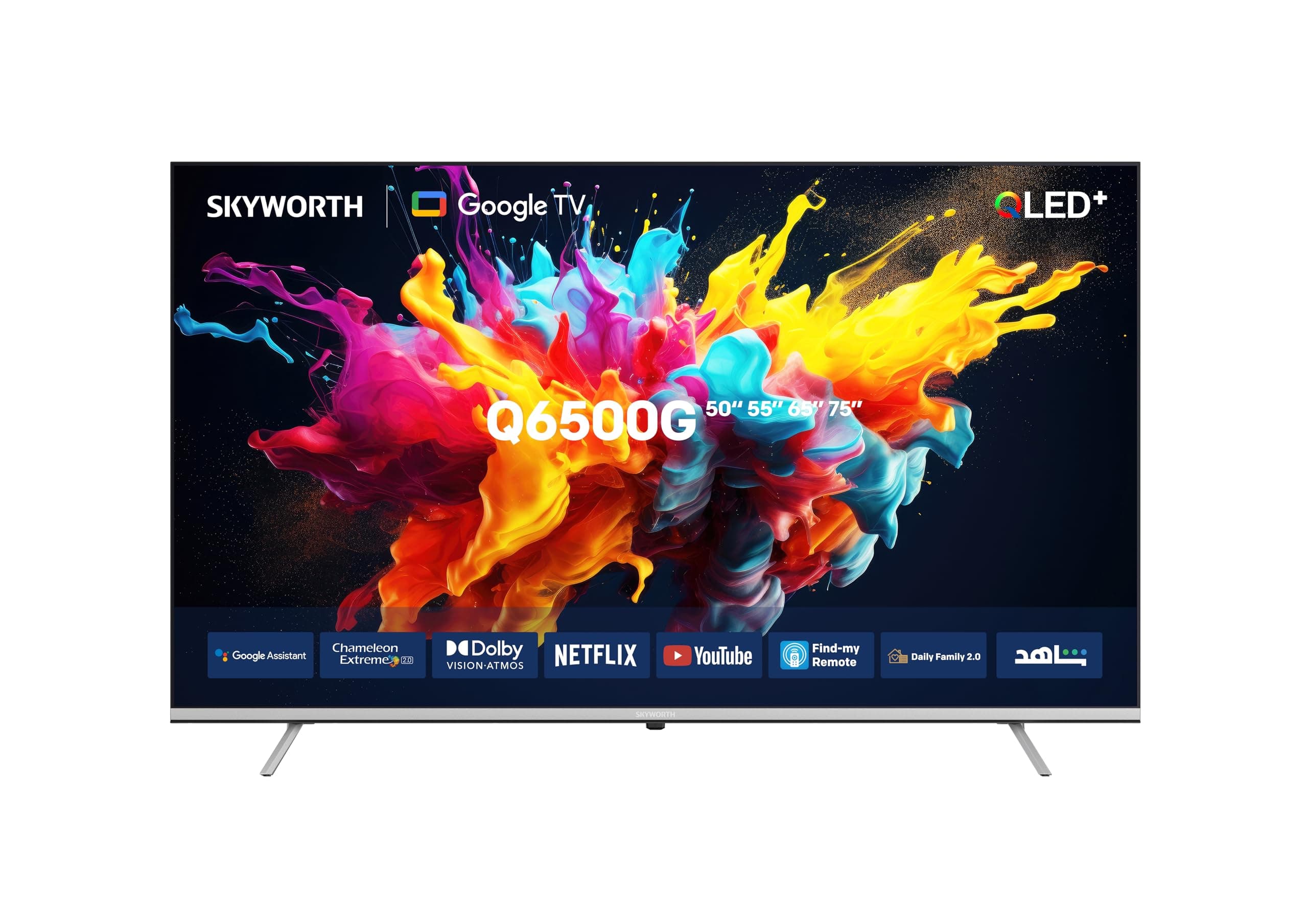 Skyworth 55 Inch 4K Smart UHD QLED TV Google TV With Dolby Vision HDR,DTS Virtual X, YouTube,Netflix,Bluetooth,Freeview Play & Alexa Built-in,WiFi -1 years manufacturer's warranty 55Q6500G on Amazon.ae - Price Tracker