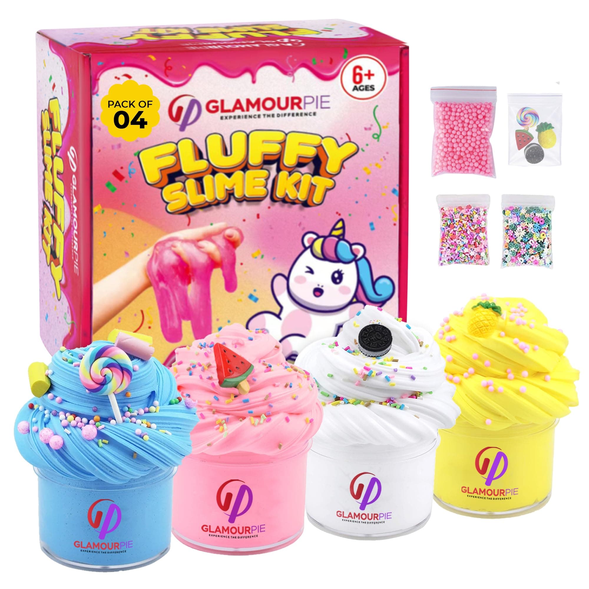 GlamourPie™ 400ML Butter Slime Kit for Kids – Scented & Non-Sticky Cloud Slime with Charms – Soft, Glossy, and Stretchy DIY Toy for Girls & Boys – Fun Birthday Gift & Party Favor – 4 Pack 100ML Each on Amazon.ae - Price Tracker