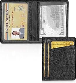 محفظة من إكسيفور مصنوعة من الجلد للرجال، بتصميم بسيط باللون الأسود، مع خاصية حماية RFID - متتبع أسعار Amazon.sa