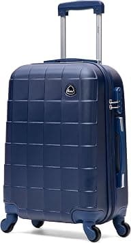 Senator Hardside Carryon Luggage 20 Inches Small Suitcase on Wheels for Unisex A207 | Ultra Lightweight cabin size luggage Carry on with Spinner Wheels 4 (Carry-On 20-Inch, Navy Blue) on Amazon - Best Deal Finder
