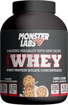 Whey Protein Powder, Cookies & Cream Flavour, 2268 Grams على Amazon.ae - متتبع الأسعار