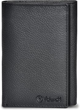 VALENCHI Men's Genuine Leather Rfid Blocking Slim Trifold Wallet With 7 Cards+1 Id Window+2 Note Compartments - Best Deal Finder