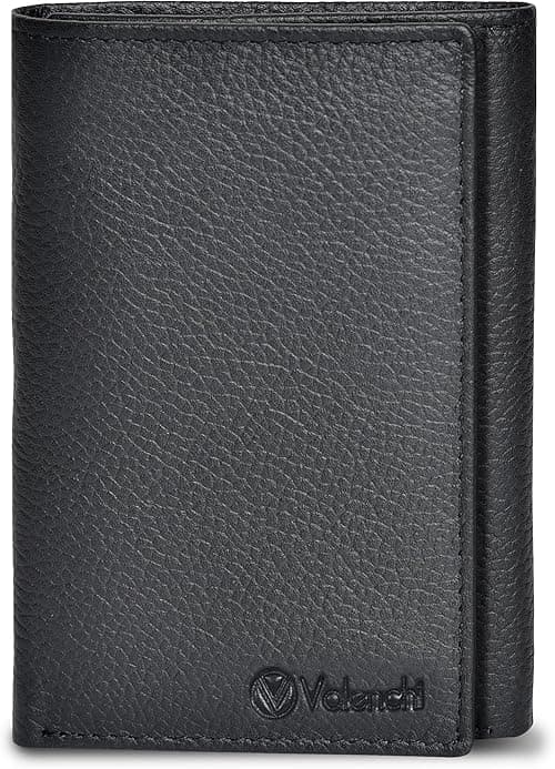 VALENCHI Men's Genuine Leather Rfid Blocking Slim Trifold Wallet With 7 Cards+1 Id Window+2 Note Compartments on Amazon.ae - Price Tracker