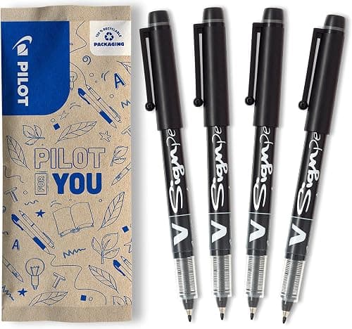 Pilot - V-Sign Pen Set of 4 - Perfect Smooth Line Liquid Ink Writing Pens - Instant Dry - Bright Colour - Black - 2mm Medium Tip Pens on Amazon.sa - Price Tracker