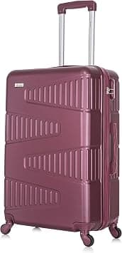 Senator ABS Durable Hard Shell Unisex Suitcase Modern Fashion Travel Case Checked Luggage Trolley with 4 Single Quite Spinner wheels KH1075 (Checked Luggage 24-Inch, Maroon) on Amazon - Best Deal Finder