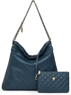 Quilted Leather Tote Bag for Women Large Shoulder Handbags Travel Work Purse - Amazon.ae Price Tracker
