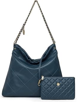 Quilted Leather Tote Bag for Women Large Shoulder Handbags Travel Work Purse - Best Deal Finder