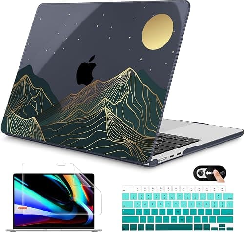 Mektron for 2024 M3 MacBook Air 13.6 Inch A3113 Case 2022 2023 A2681 M2 Chip with Liquid Retina Display Touch ID, Printed Plastic Hard Shell Cover for MacBook Air 13.6", Abstract Mountain C112 on Amazon.ae - Price Tracker