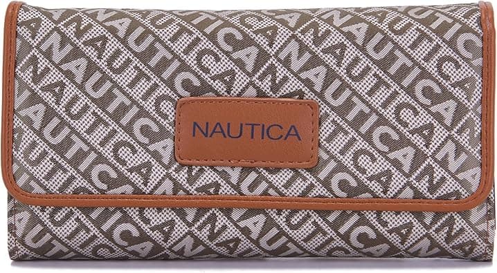 Nautica Women's RFID Blocking Clutch Wallet, Grey, 11 Card Slots, Coin Pocket, ID Window, RFID Protection on Amazon.ae - Price Tracker