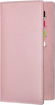 Hoffi Checkbook Covers for Personal Duplicate Checks, Genuine Leather Checkbooks Register Cover Holder Wallets for Women & Men (Pink), Pink, One size, Classic on Amazon.ae - Price Tracker
