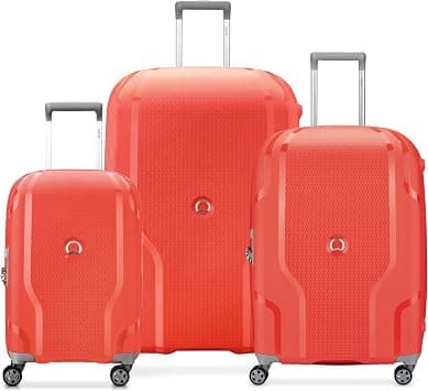 Delsey Clavel 3-Piece Hardside Spinner Luggage Set, 55/70/83 cm, Tangerine Orange on Amazon.sa - Price Tracker