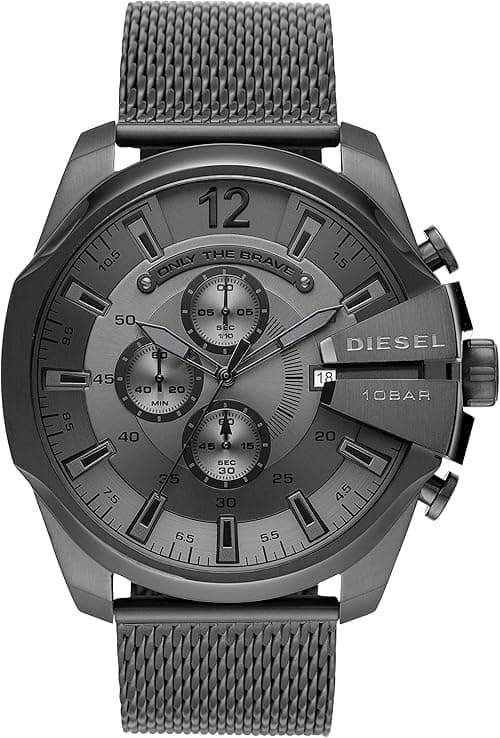 Diesel Men's Mega Chief Stainless Steel Chronograph Quartz Watch on Amazon.ae - Price Tracker