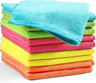 MTS Microfiber Cleaning Cloth Multi Purposes Kitchen Towel Set (30 x 30 cm) Super Absorbent Reusable Cleaning Towels - Kitchen Cloth (10 Pack IN 5 Colours) on Amazon.ae - Price Tracker
