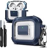 R-fun for AirPods 4th Generation Protective Case, Compatible with Magsafe, Magnetic Automatic Lock, with Cleaning Kit, Suitable for Airpods 4 Protective Case (2024) -Blue - Best Deal Finder