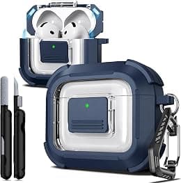 R-fun for AirPods 4th Generation Protective Case, Compatible with Magsafe, Magnetic Automatic Lock, with Cleaning Kit, Suitable for Airpods 4 Protective Case (2024) -Blue - Best Deal Finder