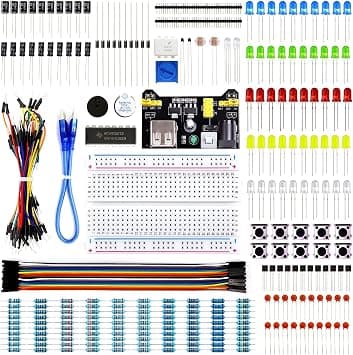 REXQualis Electronics Basic Kit w/Power Supply Module, Breadboard, Jumper Wire, LED,Resistor for Arduino, Raspberry Pi - Amazon.ae Price Tracker