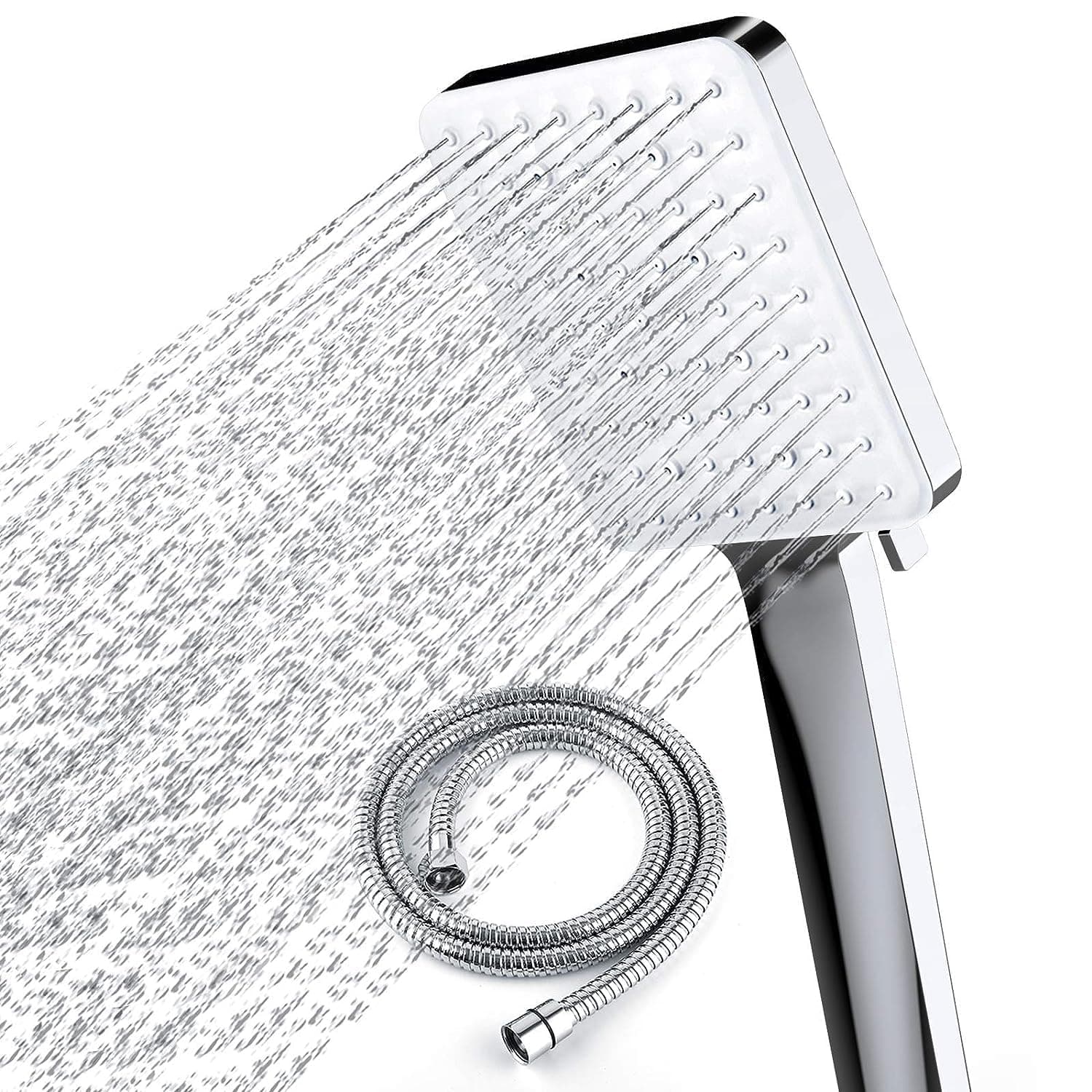 Newentor Shower Head with Hose Set with 6 Settings Spray Mode, Chrome - 1.5m on Amazon.ae - Price Tracker