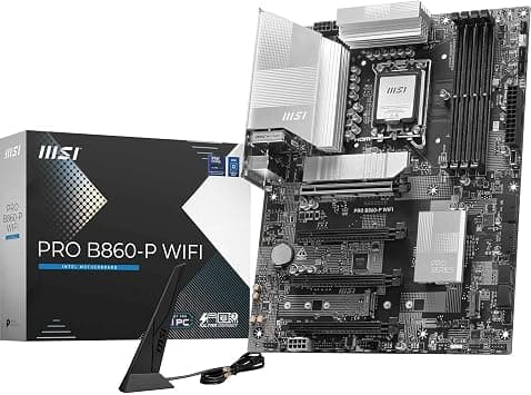 MSI PRO B860-P WIFI ATX Motherboard: LGA 1851 CPU Socket, 4x DDR5 UDIMM Memory, 4x PCI-E x16 Slot, Thunderbolt 4 Port, 3x M.2 Storage, Realtek 8126 5Gbps LAN - Black على Amazon.ae - متتبع الأسعار