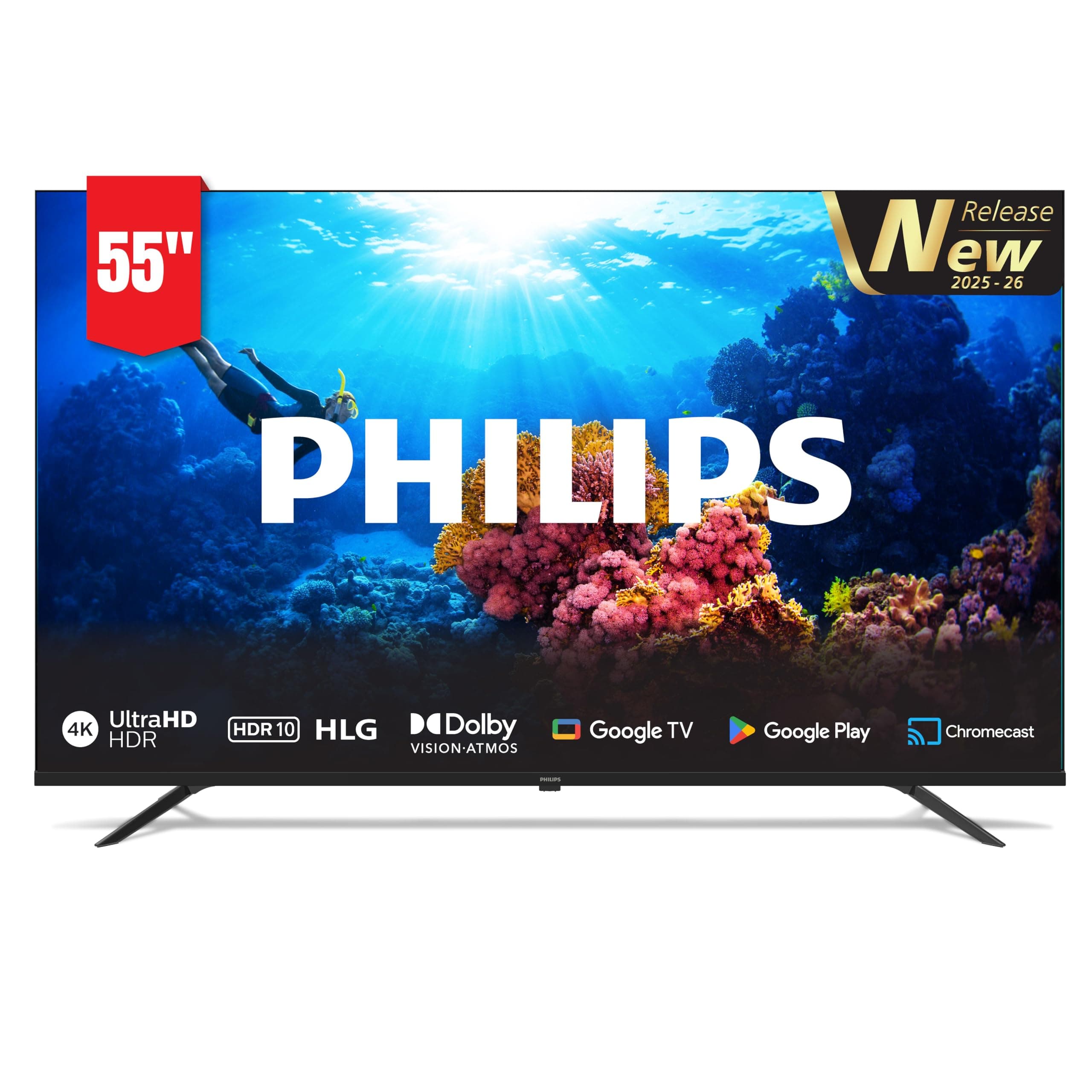 PHILIPS 55 INCH GOOGLE TV (2025-26 NEW MODEL) 4K UHD |GOOGLE ASSISTANT | GOOGLE CAST | HDR| HLG | MEMC | DOLBY AUDIO | GOOGLE UNIVERSAL CONTENT | 55PUT7390 on Amazon.ae - Price Tracker