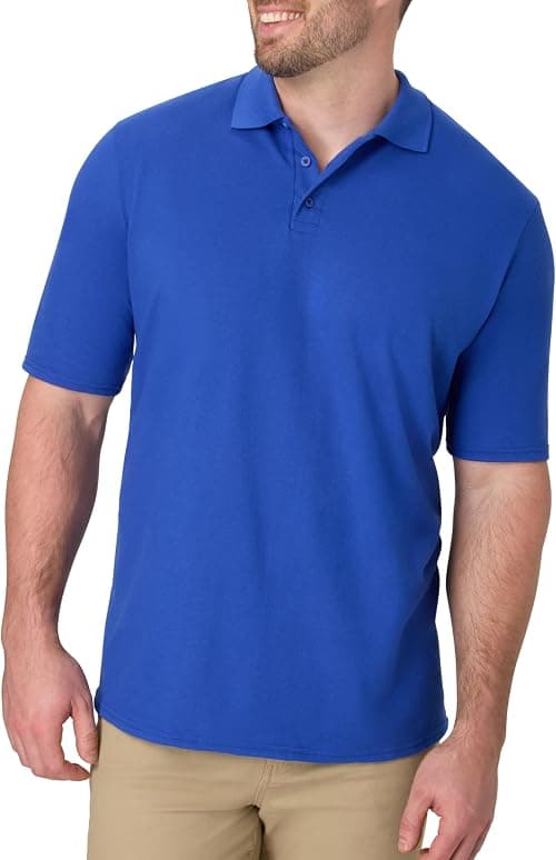 Hanes Men’s X-Temp Short Sleeve Polo Shirt, Midweight Men's Shirt on Amazon.ae - Price Tracker