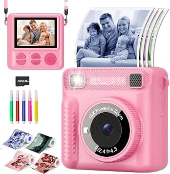 Instant Print Camera for Kids,Instant Camera for Girls Boys,Kids Camera Toys for Toddler 1080P HD Selfie Digital Camera with 4 Color Photos & 32G Card,Birthday Gifts for Girls Age 3-12 Years Old on Amazon.ae - Price Tracker