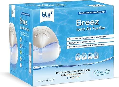 blu Breez Ionic Air Purifier- Removes Airborne Viruses, Allergens & Odors/Therapeutic Aromatherapy - Suitable for 60m2 areas on Amazon.ae - Price Tracker