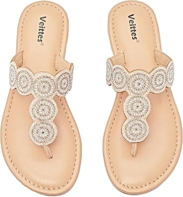 Ataiwee Women's Flat Slide Sandals - Casual Braided Criss Cross Thong Summer Shoes. on Amazon.ae - Price Tracker