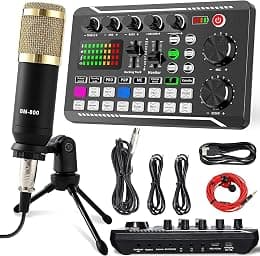 SINWE Podcast Equipment Bundle, Condenser Microphone with Tripod Stand and Professional Audio Mixer for Studio Recording Vocals, Voice Overs, Streaming Broadcast and YouTube Videos - Best Deal Finder