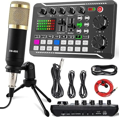 SINWE Podcast Equipment Bundle, Condenser Microphone with Tripod Stand and Professional Audio Mixer for Studio Recording Vocals, Voice Overs, Streaming Broadcast and YouTube Videos on Amazon.ae - Price Tracker