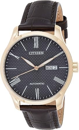 Citizen Mens Mechanical Watch, Analog Display And Leather Strap - Nh8353-00H on Amazon.ae - Price Tracker