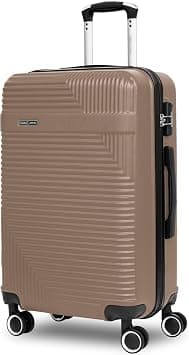Parajohn Bravo Series 1 Piece Durable Lightweight Medium 24 inches Carrying 20KG Material-ABS 4 Wheels Hardsided Travel Suitcase -Champaigne على Amazon.ae - متتبع الأسعار