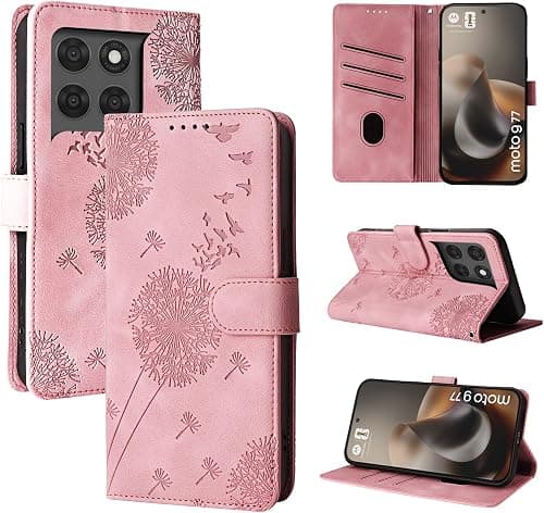 Case for Motorola Moto G77/G67 5G Dandelion PU Leather Magnetic Closure Wallet Flip Case for Motorola Moto G77/G67 5G Rose Gold on Amazon.ae - Price Tracker