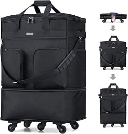 Hanke Suitcases with Wheels Expandable Foldable Luggage Bag Collapsible Rolling Travel Duffel Bag without Telescoping Handle - Best Deal Finder