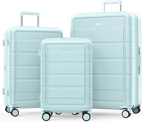 SHOWKOO Suitcase Hard Shell Expandable Durable PC+ABS Lightweight Travel Luggage High Capacity with Double Spinner Wheels and TSA Lock on Amazon - Best Deal Finder