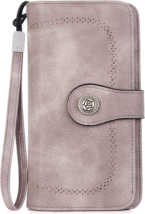 BOSTANTEN Leather Wallets for women RFID Blocking Cards Holder Purses with Zipper Pocket Wristlet on Amazon.ae - Price Tracker