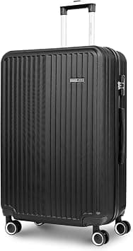 VERTEX Series Lightweight ABS hardside luggage (Black, 20 inches) على Amazon.ae - متتبع الأسعار